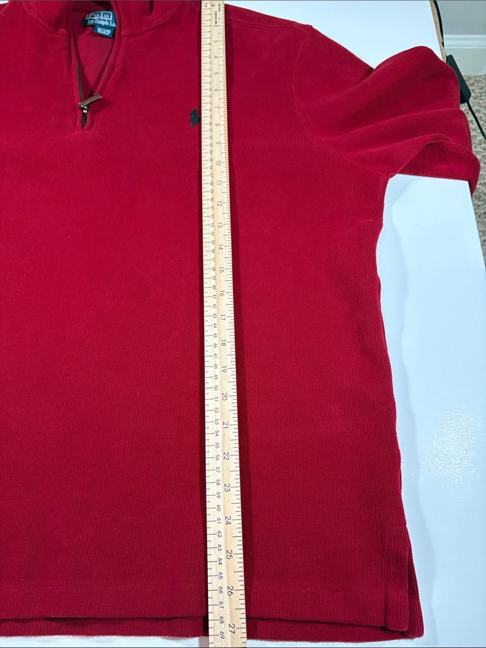 Polo by Ralph Lauren Red Half-Zip Pullover Sweater